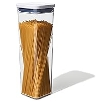 OXO Good Grips POP Container - Airtight Food Storage - Small Square Tall 2.3 Qt Ideal for spaghetti, linguini and lasagna
