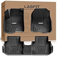 LASFIT Floor Mats Fit for 2023-2024 Honda CR-V/CRV Hybrid Models, All Weather TPE Car Liners, 1st & 2nd Row Set