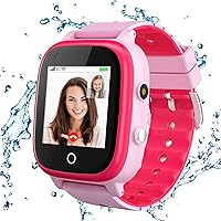 cjc 4G Kids Smart Watch with GPS Tracker and Calling, IP67 Waterproof, 2-Way Calls, GPS Tracker, SOS Kids Cell Phone Wrist Watch for Age 3-14 Girls Boys Girls Christmas BirthdayBirthday Gifts (red)