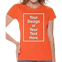 Personalized Shirt Women DIY Your Own Photo or Text Custom T-Shirt Front/Back Print