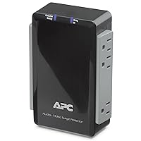 APC P4V Audio/Video 120V Surge Protector 4 Outlet with Coax Protection. Black
