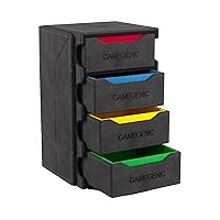 Token’s Lair - Premium All-in-One Token Box with Integrated Dice Tray for Ultimate Gaming Experience, Multifunctional Storage for Game Tokens, Dice and Accessories, Black Color, Made by Gamegenic