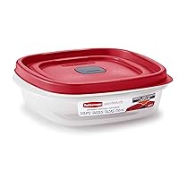 Easy Find Lids 3-Cup Food Storage and Organization Container, Racer Red
