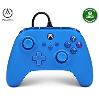 PowerA Wired Controller for Xbox Series X|S - Blue, gamepad, video game/gaming controller, works with Xbox One, Officially Licensed