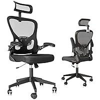 yoyomax Ergonomic Office Chair, High Back GamingChair for Big and Tall People, Adjustable Headrest/Armrests Reclining Comfy Home OfficeChair Lumbar Support Breathable Mesh ComputerChair-Black