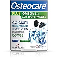 Vitabiotics Osteocare Plus 2-in-1 Formula - Calcium 800mg with Vitamin D3, Magnesium, Zinc, and Omega-3 | Bone Health and Immunity Multivitamin Supplement for Men and Women - 90 Tablets