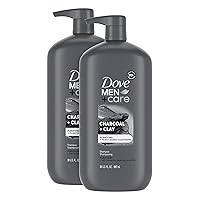 Dove Purifying Shampoo Charcoal + Clay 2 Pk for Stronger, More Resilient Hair, with Plant-Based Cleansers, 31 oz