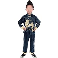 AvaCostume Traditional Chinese Boy Dragon Kung Fu Outfit Tang Costume