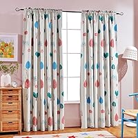 Melodieux Cartoon Trees Room Darkening Rod Pocket Curtains/Drapes for Kids Room, 52