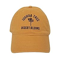 Fifth Sun Embroidered Cotton Joshua Tree Desert Bloom Adjustable Dad Hat, Burnt Orange, One Size