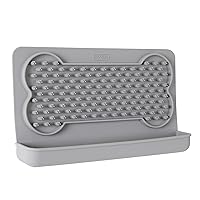 Dexas Snack & Distract Licking Mat with Catch Tray for Dogs and Cats-9.5