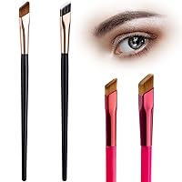 PAGOW 4Pcs MultiFunction Eyebrow Brush 4D Brow Brush Professional Stroke Concealer Contour Square Three-dimensional Makeup Stamp Angled Hairline Brush Valentines Birthday Christmas Costume Women Girls