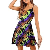 Gay Pride Love It Spaghetti Strap Mini Dress Sleeveless Adjustable Beach Dresses Backless Sundress for Women