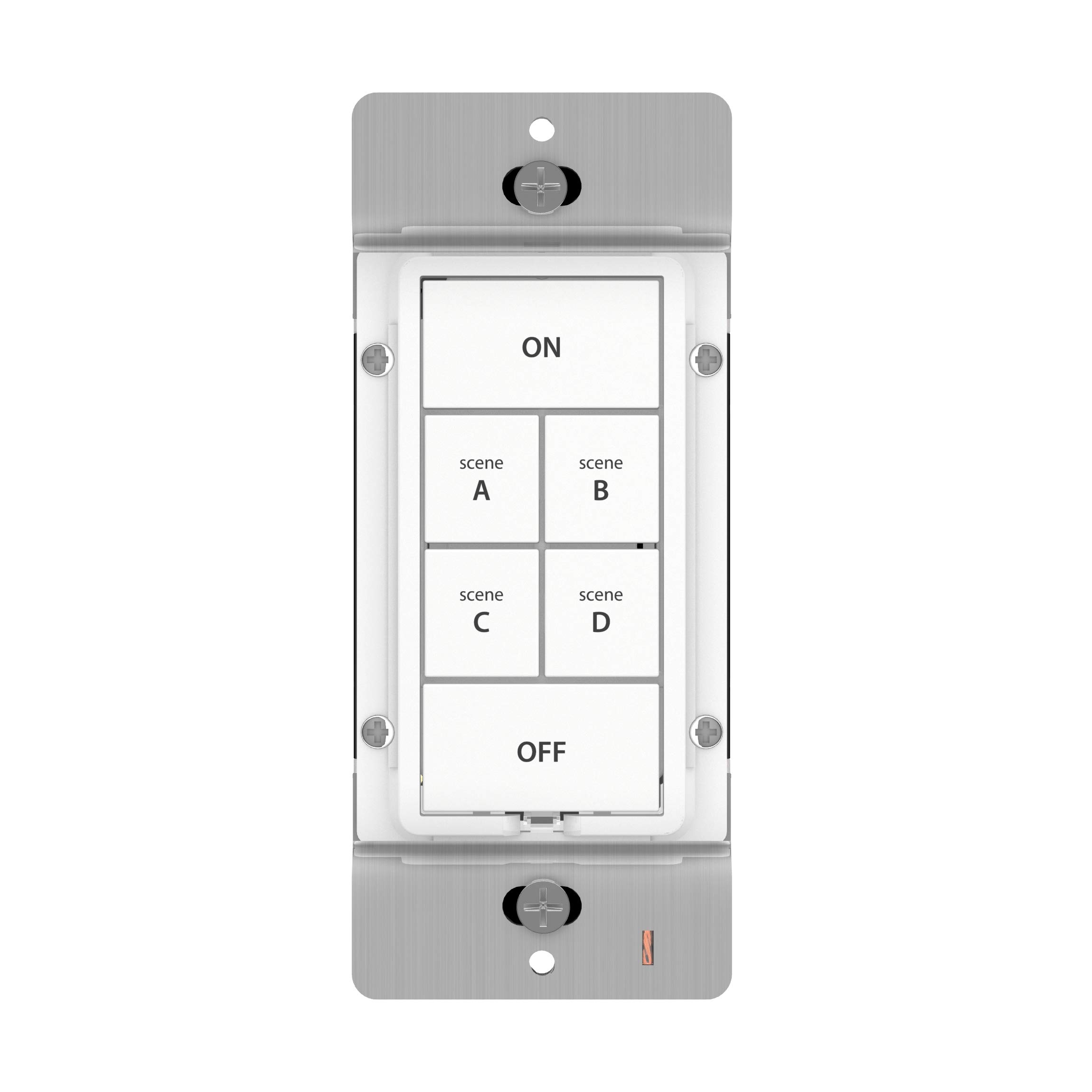 Insteon Smart Dimmer 6-Button Keypad, KeypadLinc In-Wall Controller, 2334-232 (White) - Insteon Hub required for voice control with Alexa & Google Assistant