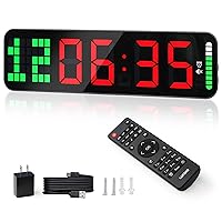 Seesii Gym Timer,LED Workout Colck Count Down/Up Clock,11.5 x 4