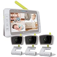 Moonybaby Split 50 Baby Monitor with 3 Cameras for 3 Rooms, 5