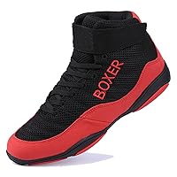 Mens' Lightweight Wrestling Shoes Unisex Breathable Fitness Shoes for Wrestling Boxing Weightlifting