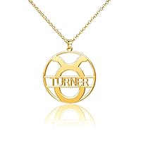 Silver Plated Taurus Custom Ring Personalized Womens 925 Small Childrens Name Lyndsey Necklace