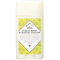 Nubian Heritage Deodorant - all Natural - 24 Hour - Indian Hemp and Haitian Vetiver - with Neem Oil - 2.25 Ounce - Pack of 2