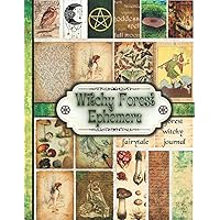 Witchy Forest Ephemera: One-Sided Decorative Paper for Junk Journaling, Scrapbooking, Decoupage, Collages, Card Making & Mixed Media, Vintage Witchy ... Forest Junk Journal Kit (110+ Pieces)