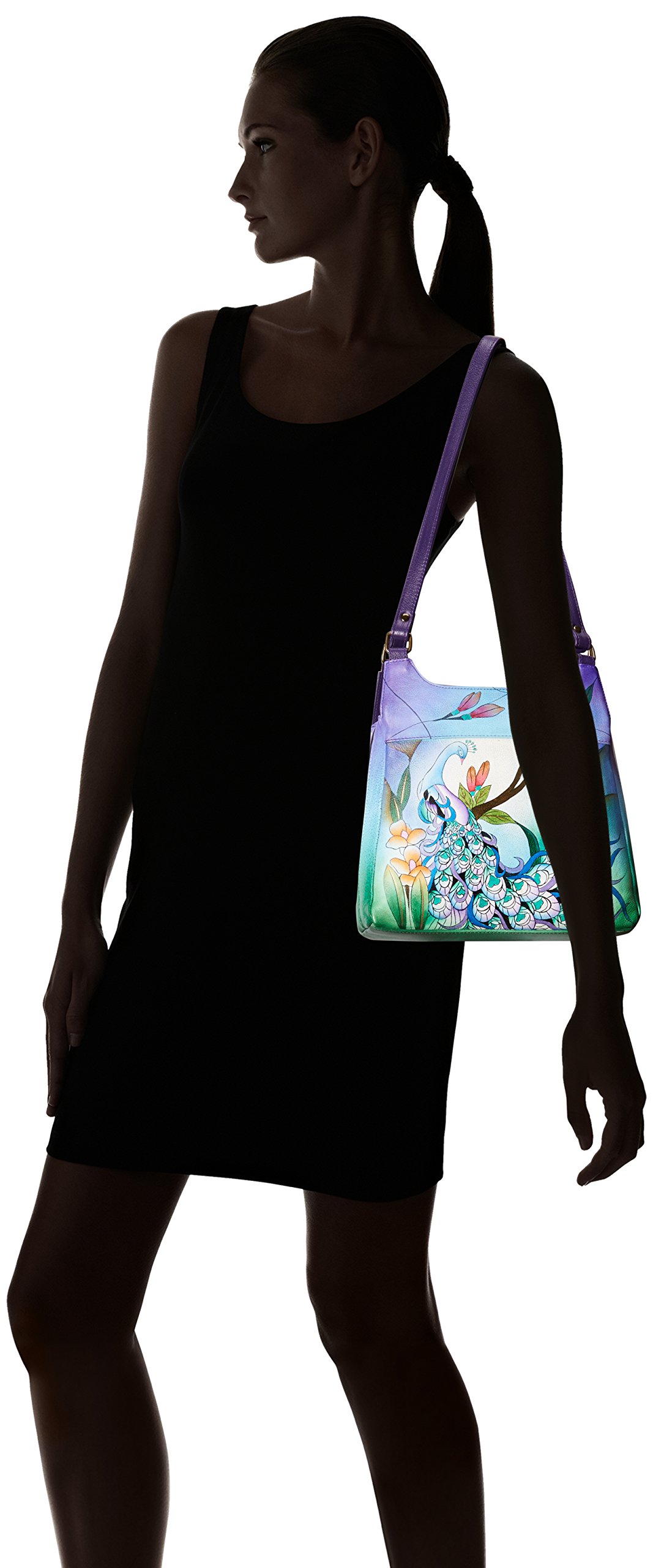 Anna by Anuschka Hand-Painted Original Artwork, Genuine Leather - Triple Compartment Satchel