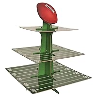 Beistle Boardstock Football Cupcake Stand, Sports Theme Dessert Holder for Game Day Party Supplies, Celebrating with You Since 1900