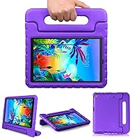 Kid Friendly Case Compatible for Lenovo Tab M10 HD 2nd Gen (TB-X306X) / Smart Tab M10 HD 2nd Gen (TB-X306F) Shockproof Ultra Light Weight Convertible Handle Stand Cover (Purple)