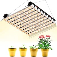 400W LED Grow Light 4×4ft Coverage Dual Switch Full Spectrum Grow Lamp for Indoor Plants, Sunlight Plant Light 864 LEDs for Hydroponic Seedling Veg and Bloom Greenhouse