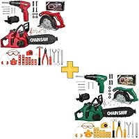 Mathea Toy Chainsaw for Kids Chainsaw Toys Pretend Play Series Kids Tool Set Kids Outdoor Electronic Power Tools Toys 36 PCS Toy Tool Sets for Toddlers Boys Girls 3 4 5 6 7 8 9 10 11 12 Years Old