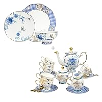 ACMLIFE Bone China Dinnerware Sets and Bone China Tea Sets Gifts for Women Elegant Gifts for Adults