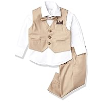Isaac Mizrahi Baby Boys' 4-Piece Solid Vest Set