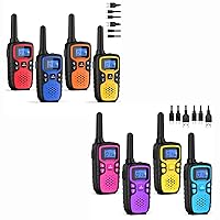 Wishouse Walkie Talkies for Adults Kids Long Range Rechargeable 8 Pack Family Camping Gift