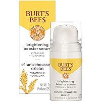 Burt's Bees Vitamin C Turmeric Face Serum, Brightens Skin & Visibly Reduces Dark Spots, Fine Lines & Wrinkles, Naturally Hydrating, Lightweight - Brightening Booster (1 oz)
