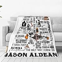 Jasons Music Aldean Blanket Extra Soft Cozy Flannel Throw Blanket 80