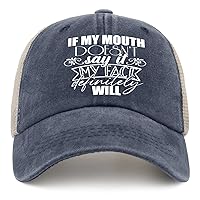 Hat Women Humor Funny Saying Baseball Hat for Womens AllBlack Ball Cap Trendy Unique Gifts for Car Guys