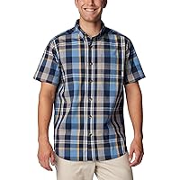Columbia Men's Rapid Rivers II Short Sleeve Shirt, Collegiate Navy Multi Plaid, XX-Large