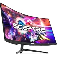 34-Inch Curved Ultrawide WQHD Monitor 3440 x 1440 R1500 up to 165Hz DisplayPort x2 99% sRGB 1ms Picture by Picture, Machine Black (C345B-QUT168)