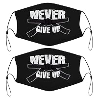 Cool Taekwondo Or Karate For Sparring Funny Sayings Kids Face Mask Set Of 2 With 4 Filters Washable Reusable Adjustable Black Cloth Bandanas Scarf Neck Gaiters For Adult Men Women