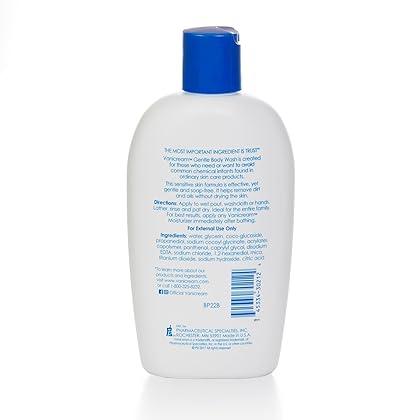 Vanicream Gentle Body Wash -12 fl oz - Formulated Without Common Irritants for Those with Sensitive Skin