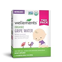 Gripe Water 4 Fl Oz (Pack of 2) Relieves Occasional Stomach Discomfort from Gas, Fussiness & Hiccups, USDA Certified Organic, Gluten Free & Non GMO, Ages Newborn+