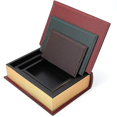 Mua Tosnail 3 Pack Decorative Book Boxes Wooden Antique Book ...