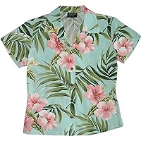 Women Pale Hibiscus Orchid Fitted Blouse