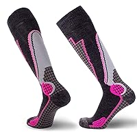 High Performance Wool Ski Socks - Thermal Warm Merino Wool OTC Sock, Men Women