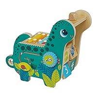 Manhattan Toy Wooden Dinosaur Toddler and Preschool Musical Instrument and Activity Toy with Xylophone, Sawtooth Ridges and Solo Mallet