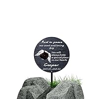 Personalised Black Short Hair Cat Memorial Plaque Stake, Rest in peace, Pet Loss Stake Memorial Plaques for Outdoors Pet Memorial Garden Decor