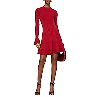 RTR Design Collective Red Bell Sleeve Dress