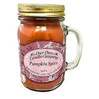 Our Own Candle Company Pumpkin Spice Scented 13 Ounce Mason Jar Candle