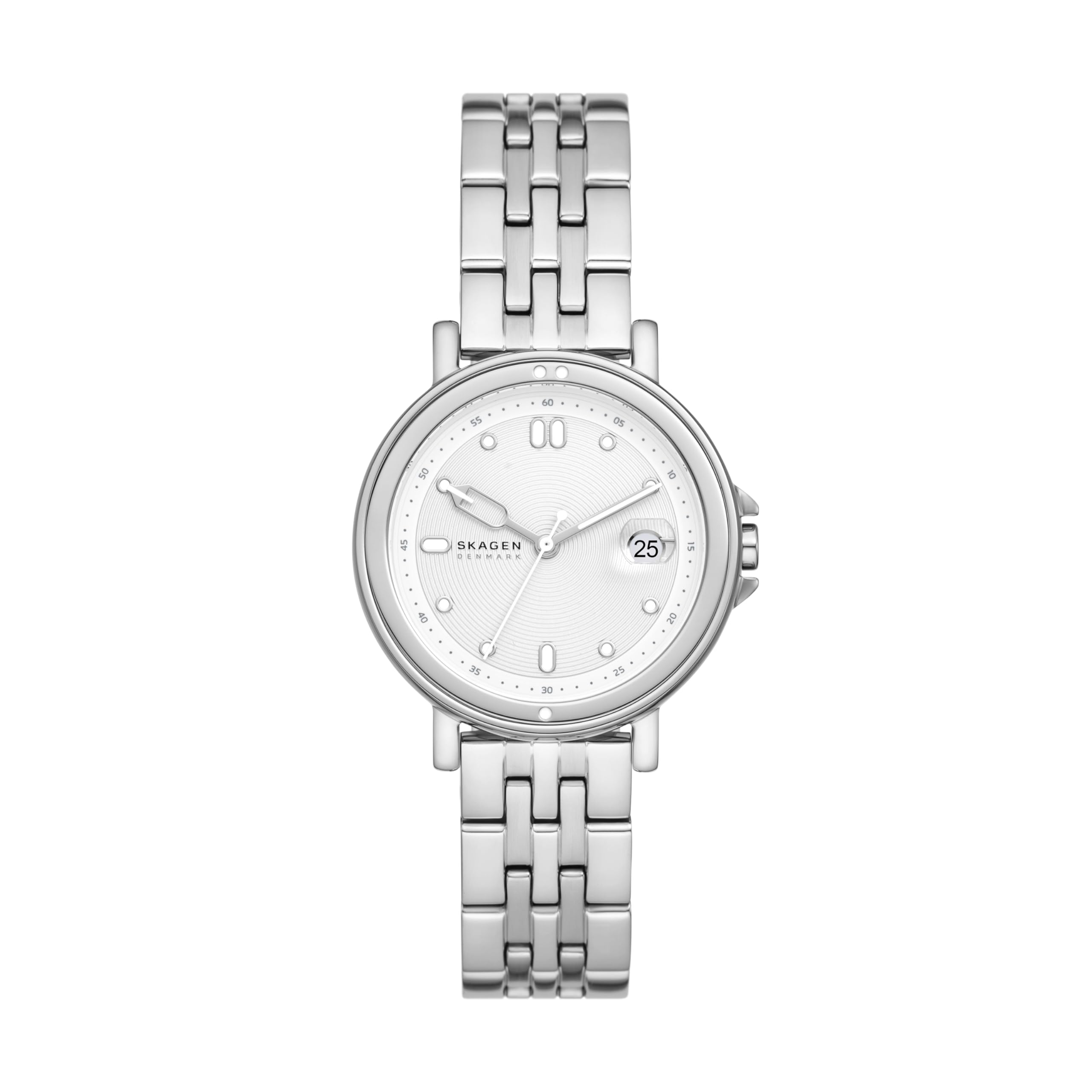 Skagen Women's Signatur Lille Sport Three-Hand Date Silver Stainless Steel Bracelet Watch (Model: SKW3134)