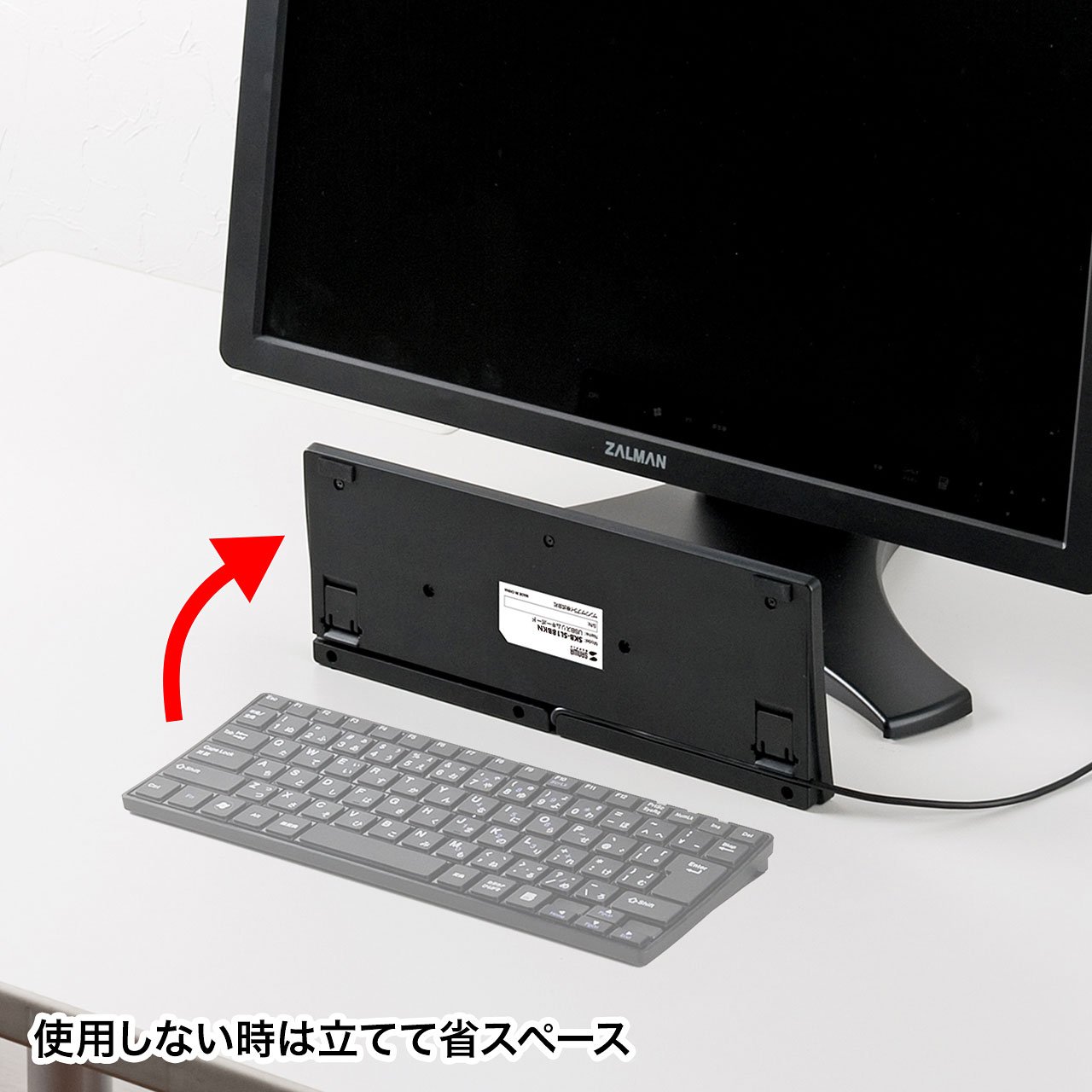 Sanwa Supply Tenkeyless USB Slim Keyboard, No Number Pad, SKB-SL18BKN, blk