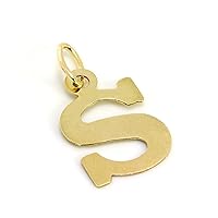 jewellerybox Lightweight 9ct Gold Initial Letter S Charm